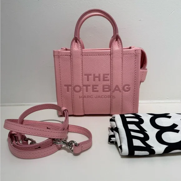 NWT Marc Jacobs The Tote Bag crossbody ribbon pink